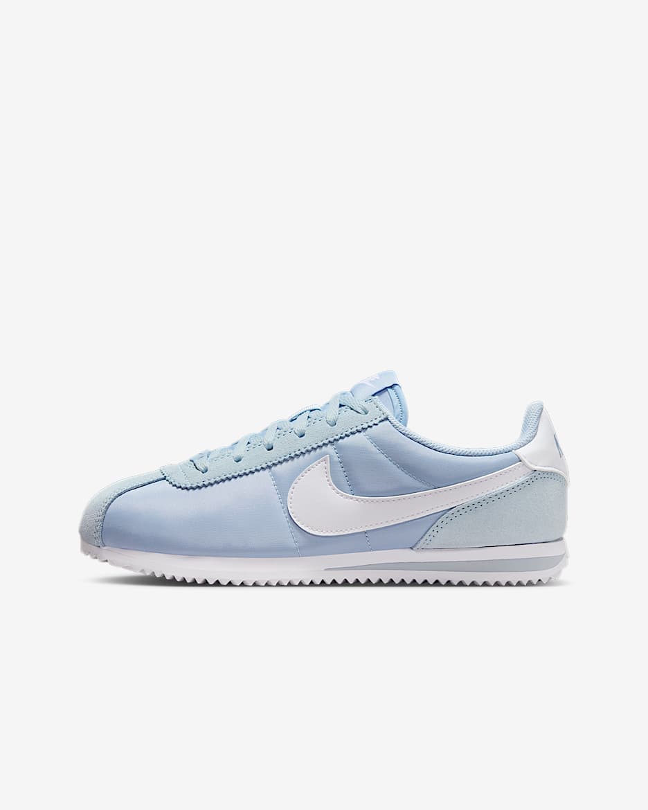 ★Nike★ Cortez Textile W Light Armor Blue Sail Safety Orang Nike Cortez Textile Big Kids' Shoes. Nike.com